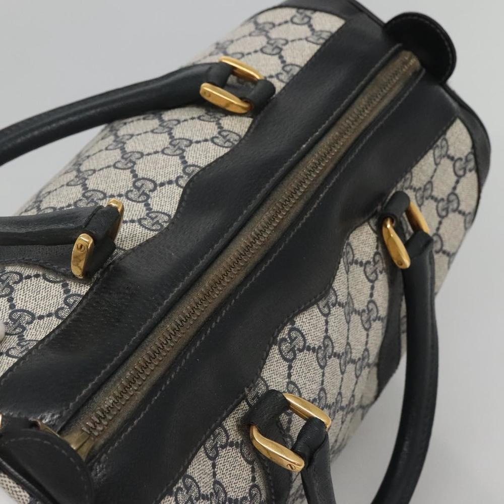 GUCCI GG Supreme Hand Bag PVC Navy Gold 02 468 39 Auth 131012 - Picture 6 of 16